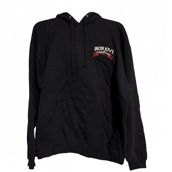 Bon Jovi Daggered Heart Hooded Sweatshirt ~ Women’s Size: L ~ NWT - Picture 4 of 4